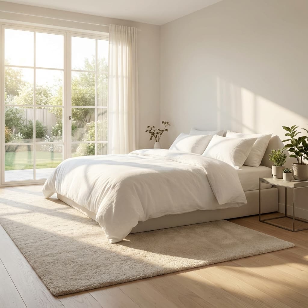 Clean, safe bedroom interior